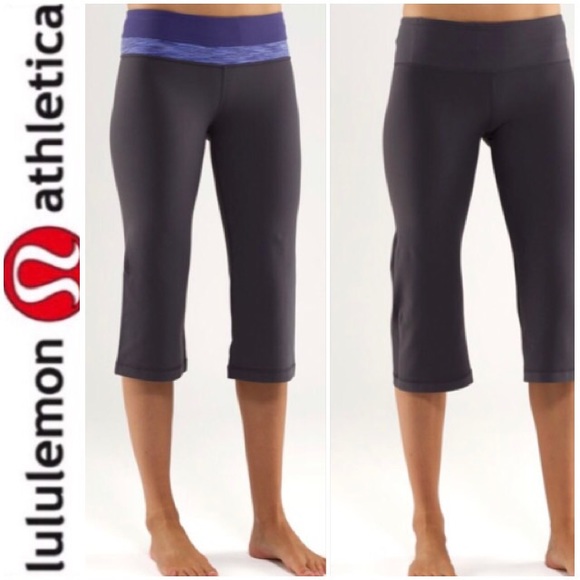 🍋 Lululemon Reversible Groove Capris Sz 8 - Picture 1 of 6